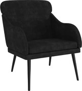 vidaXL Fotoliu, negru, 63x76x80 cm, catifea