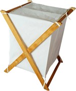 Cos depozitare pliabil 35×45×75 cm – natur/alb, Organize