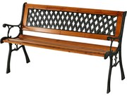 Bancă de grădină Paula, 125 x 52 x h. 73 cm, lemnde chirpici