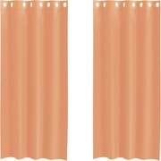 vidaXL Perdele Voile cu Oelii 2 buc Teracotă