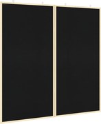 vidaXL Tablă de Anunțuri Negru 80 x 80 x 1.4 cm Lemn masiv de pin