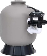 vidaXL Filtru cu nisip de piscină cu supapă 6 căi fixare laterală gri