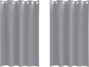vidaXL Perdele Opaque cu Inel 2 pcs Gri deschis 175 x 140 cm Poliester