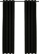 vidaXL Perdele opace, aspect pânză, 2 buc., antracit, 140 x 245 cm