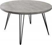 Masa bistro design industrial vintage Scorpion 80cm Mango, gri