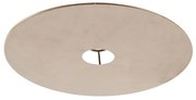 Abajur plat din catifea taupe cu auriu 45 cm