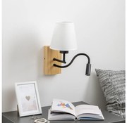 Lampă LED de perete Brilagi NUBILA WOOD 1xE27/25W/230V + LED/3W stejar/alb