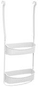 Suport pentru baie cu ventuze, 2 niveluri, Alb
