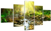 Tablou cu râul în pădurea verde (125x70 cm), în 40 de alte dimensiuni noi