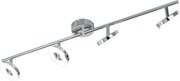 Eglo 54676 - Plafonieră cu 4 spoturi LED, 4x6W, 230V, crom mat
