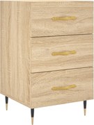 vidaXL Noptieră, stejar sonoma, 40x40x66 cm, lemn compozit