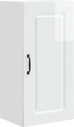 vidaXL Dulap de bucătărie Kalmar Alb lucios 40 x 31 x 80 cm