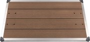 vidaXL Cădiță de duș de exterior maro 110x62 cm WPC și oțel inoxidabil