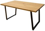 Masa dining dreptunghiulara Loft cu blat din MDF, 140 cm