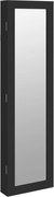 vidaXL Dulap de bijuterii cu oglindă de perete, negru, 30x8,5x106 cm