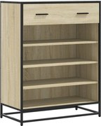 vidaXL Pantofar, stejar sonoma, 75x38x97,5 cm, lemn prelucrat/metal