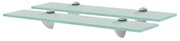 vidaXL Rafturi suspendate, 2 buc., 50 x 10 cm, sticlă, 8 mm