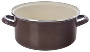 Cratiță emailată Orion cu margine maro, 5 l, 5 l