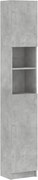 vidaXL Dulap de baie, gri beton, 32 x 25,5 x 190 cm, lemn prelucrat