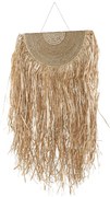 DECORAȚIUNE EVANTAI DIN IARBĂ DE MARE CU FRANJURI LUNGI HANDMADE