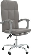 vidaXL Fotoliu de birou rabatabil, gri taupe, textil