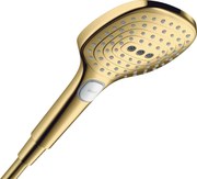 Para dus Hansgrohe Raindance Select E 120, 3 jeturi, polished optic gold - 26520990