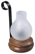 Veioza, lampa de masa rustica fabricata manual din lemn Vela WOOD-VE-TL1