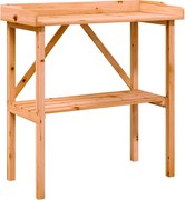 vidaXL Masă de plante cu raft, maro, 78x38x82,5 cm, lemn masiv de brad