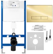 Cadru WC incastrat Rea cu buton H Auriu