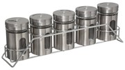 Set recipiente pentru condimente, 5 bucati, inox