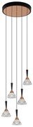 Lustra cu 5 pendule LED design modern PALUZ