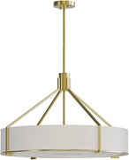 Open Design OR85662 - Lustru pe tijă DORETTO, 6xE27/15W/230V, Ø70 cm, auriu/alb