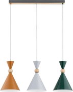 Lustră suspendată KANDY, 3xE27/15W/230V, multicoloră