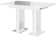 Masă de sufragerie Gilnar (alb lucios) (pentru 4 până la 6 persoane). 1055171