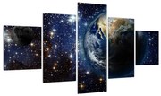 Tablou cosmic cu planete (125x70 cm), în 40 de alte dimensiuni noi