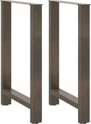 vidaXL Picioare de masă de bar, oțel natural, 2 buc., 60x(90-91) cm, oțel