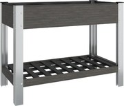 vidaXL Strat înălțat de grădină cu raft, gri, 100x50x75 cm, WPC