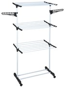 Uscator de rufe vertical mobil 3 nivele si suport umerase 80 x 57 x 165 cm