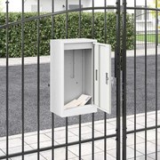 vidaXL cutie poștală cu depozitare cu ușă Alb 30 x 20 x 55 cm Oțel