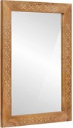vidaXL Oglindă pentru baie cu oglindă Maro deschis 70 x 50 x 2,5 cm