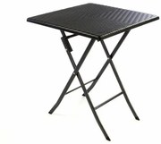 Masa de gradina rabatabila cu aspect de ratan 75x61x61 cm