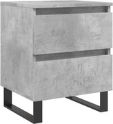 vidaXL Noptieră, gri beton, 40x35x50 cm, lemn compozit