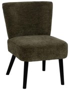 Fotoliu verde cu tapițerie din chenille – Ixia