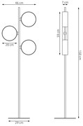 Lampadar DRUMZ 3xE14/10W/230V negru