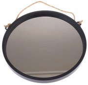 Oglindă suspendată din plastic Embellir negru,diametru 48 cm, diam. 48 cm