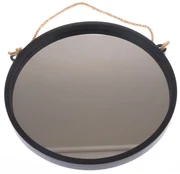 Oglindă suspendată din plastic Embellir negru,diametru 48 cm, diam. 48 cm