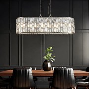 Lustra metal alama antic, sticla sampanie Bijou 8Lt