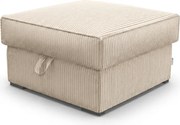 Taburet crem SMART COSARO cu spatiu de depozitare 65x65 cm