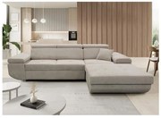 Colțar extensibil CASTELO, în formă de L, partea dreaptă, cu spațiu de depozitare, gri