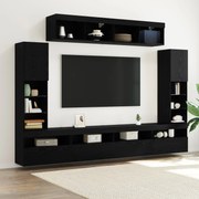 vidaXL Set Dulap pentru Televizor Montat pe Perete 6 pcs Stejar negru